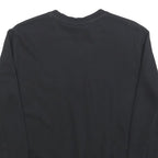 FILA Womens Black Crew Neck S Colourful Logo Sweatshirt Striped Cuffs