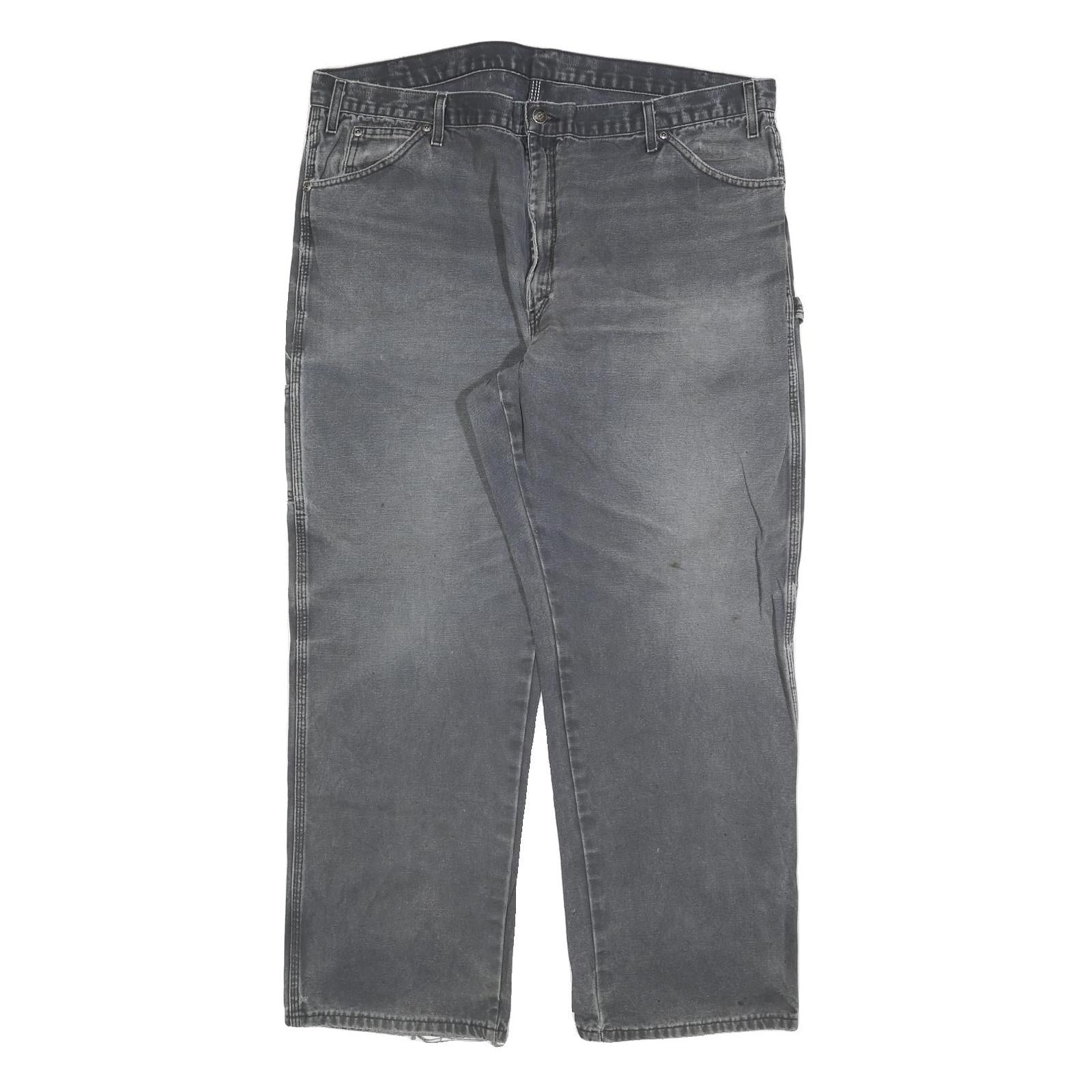 DICKIES Mens Regular Fit Work Jeans Blue Denim W40 L32 Utility Pocket Zip