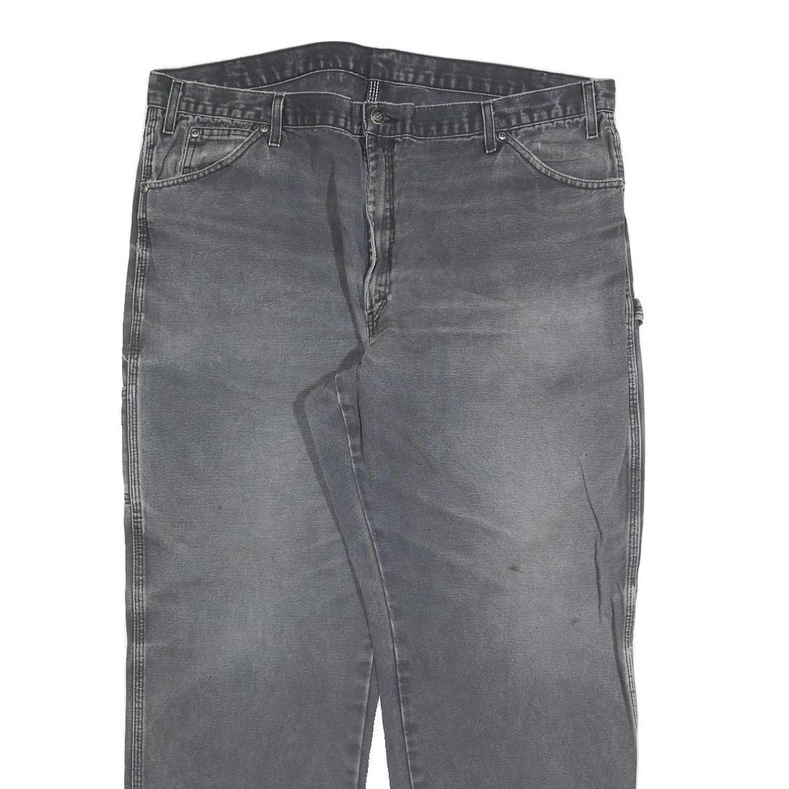 DICKIES Mens Regular Fit Work Jeans Blue Denim W40 L32 Utility Pocket Zip