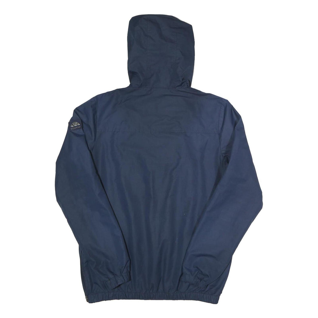 ELLESSE Mens Navy Blue Jacket M Polyester Plain Hooded Casual Outdoor