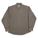 HIGH SIERRA Mens Brown Cotton Shirt M Button-Down Collar Long Sleeve Casual
