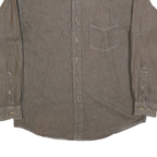 HIGH SIERRA Mens Brown Cotton Shirt M Button-Down Collar Long Sleeve Casual