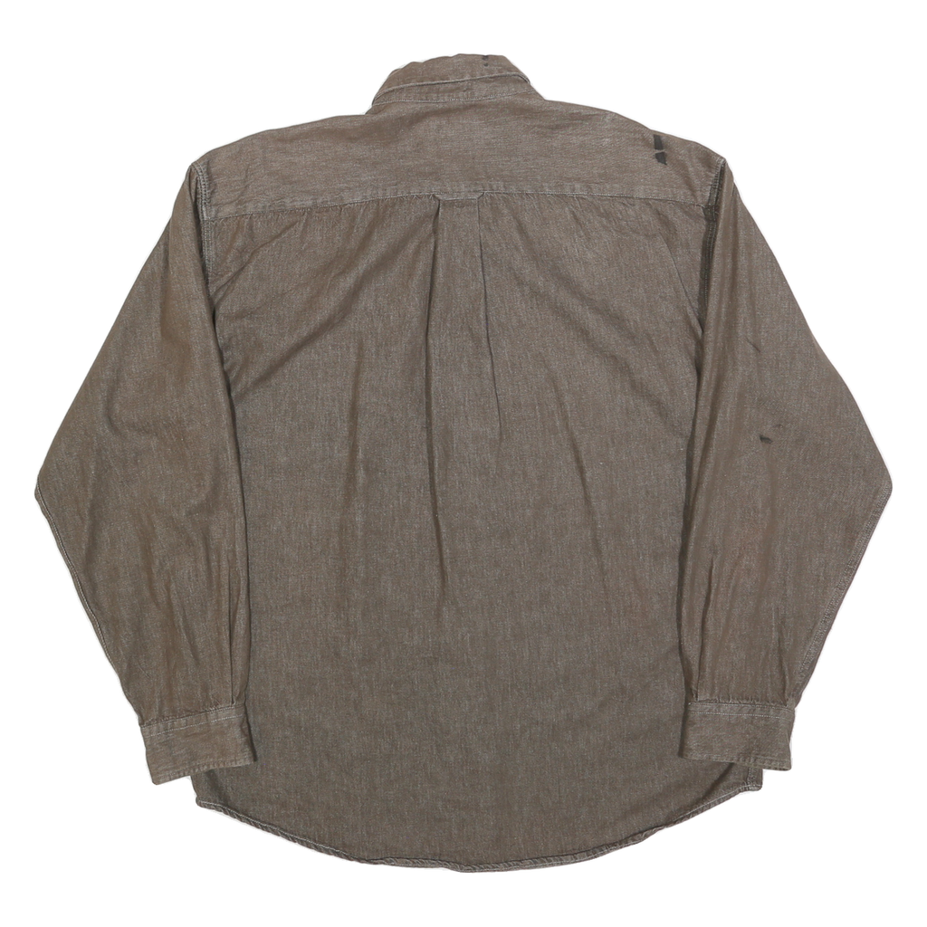 HIGH SIERRA Mens Brown Cotton Shirt M Button-Down Collar Long Sleeve Casual