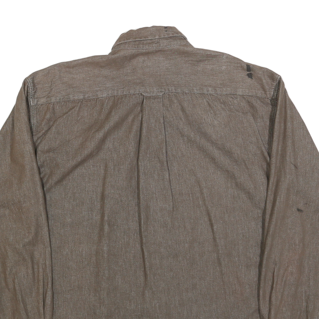 HIGH SIERRA Mens Brown Cotton Shirt M Button-Down Collar Long Sleeve Casual