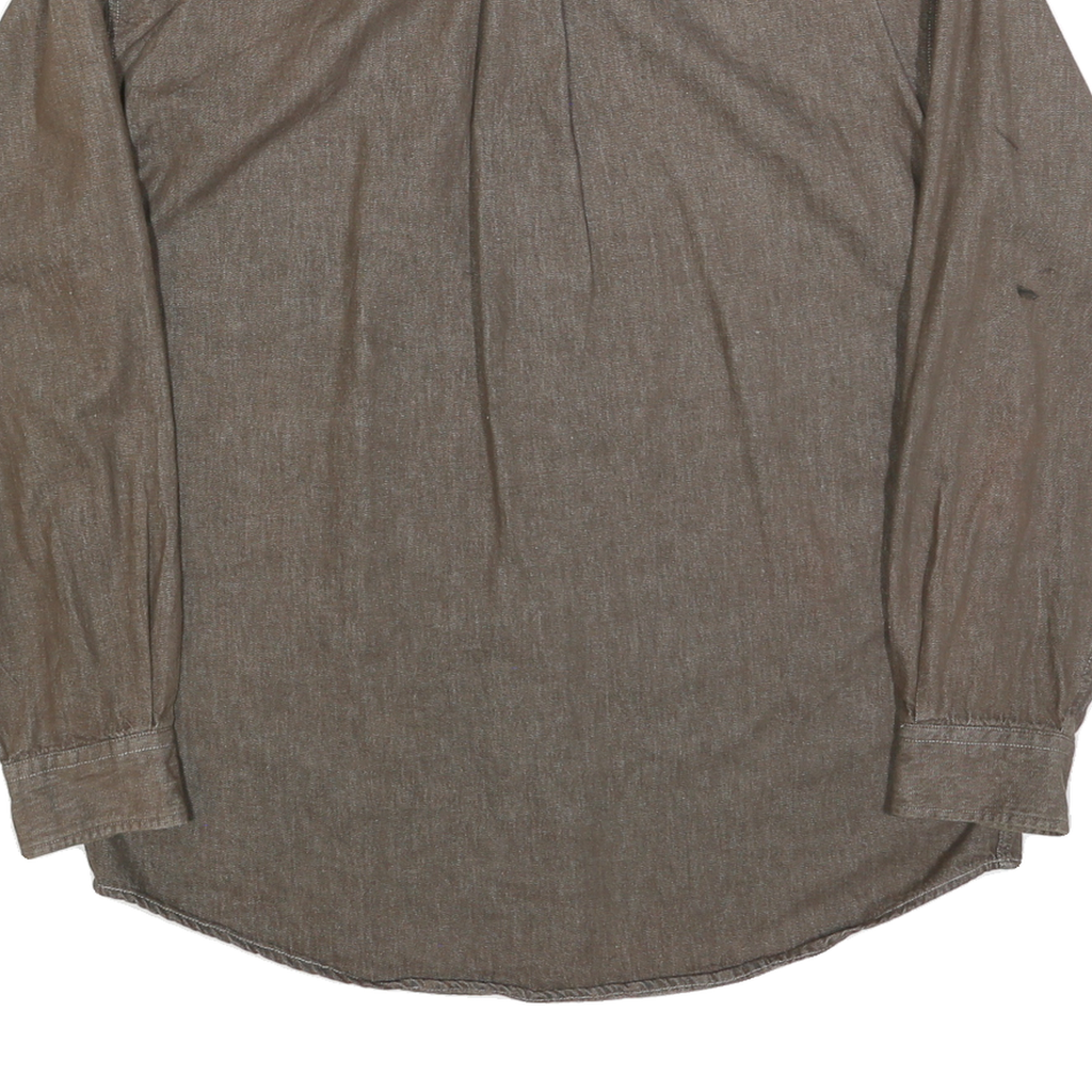 HIGH SIERRA Mens Brown Cotton Shirt M Button-Down Collar Long Sleeve Casual