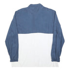 LACOSTE Womens Blue & White Shirt L Cotton Blend Long Sleeve Casual