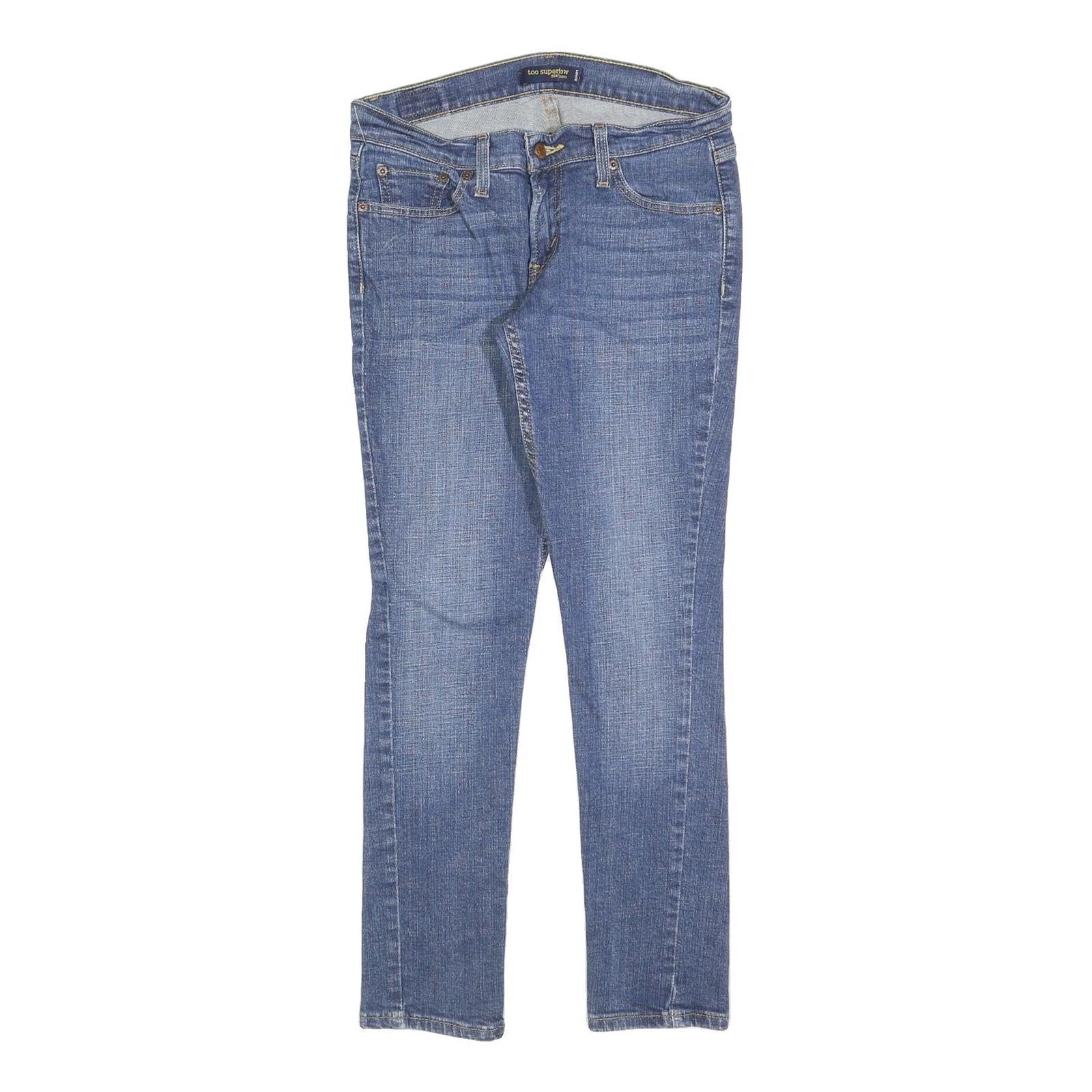 LEVI'S 524 Womens Jeans Blue Slim Skinny Denim Medium W30 L28 Cotton Blend Zip
