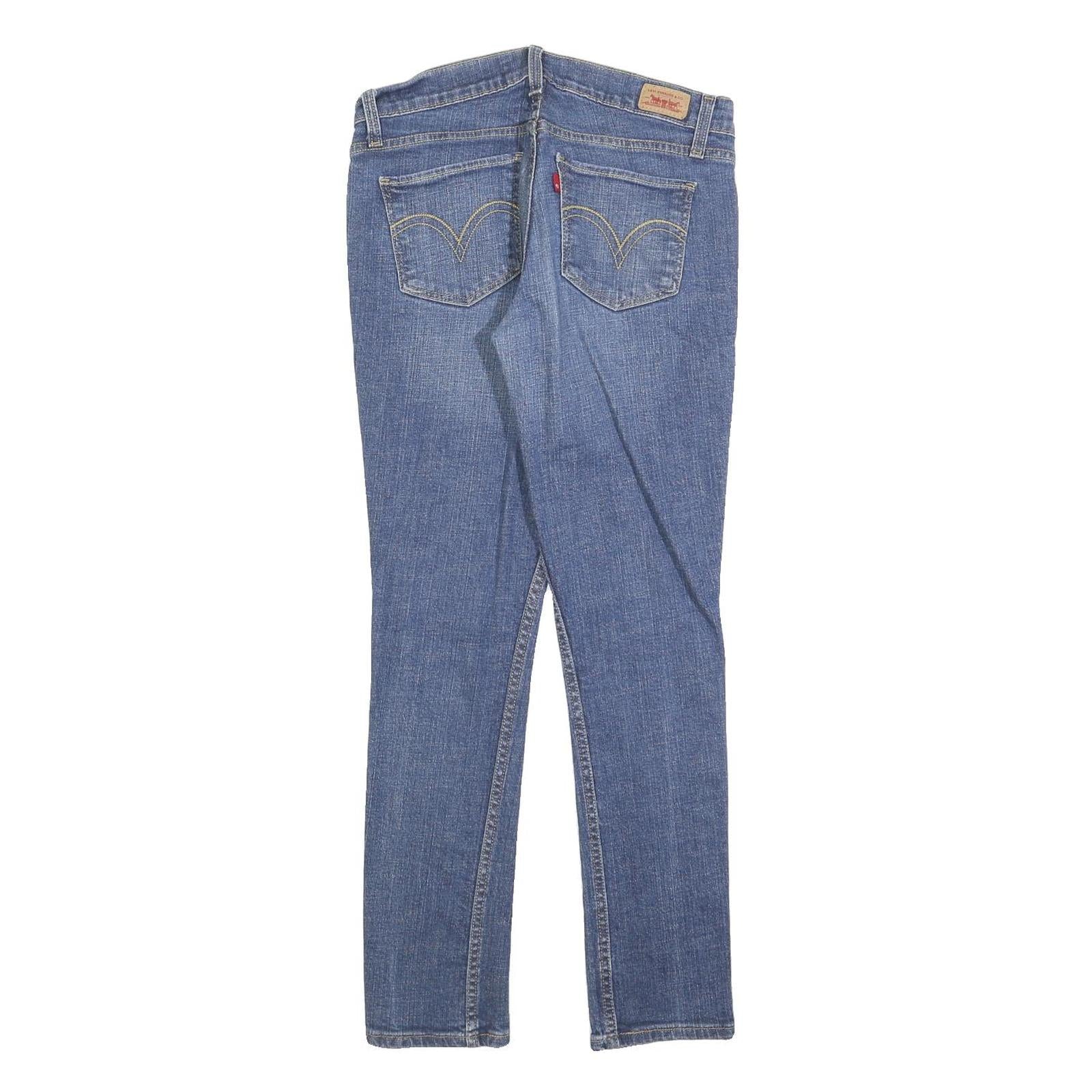 LEVI'S 524 Womens Jeans Blue Slim Skinny Denim Medium W30 L28 Cotton Blend Zip