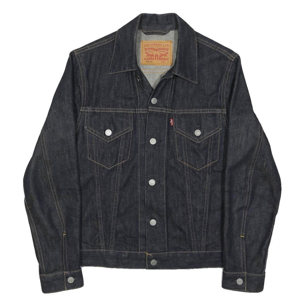 LEVI'S Mens Blue Denim Jacket S Cotton Button Front Classic Fit