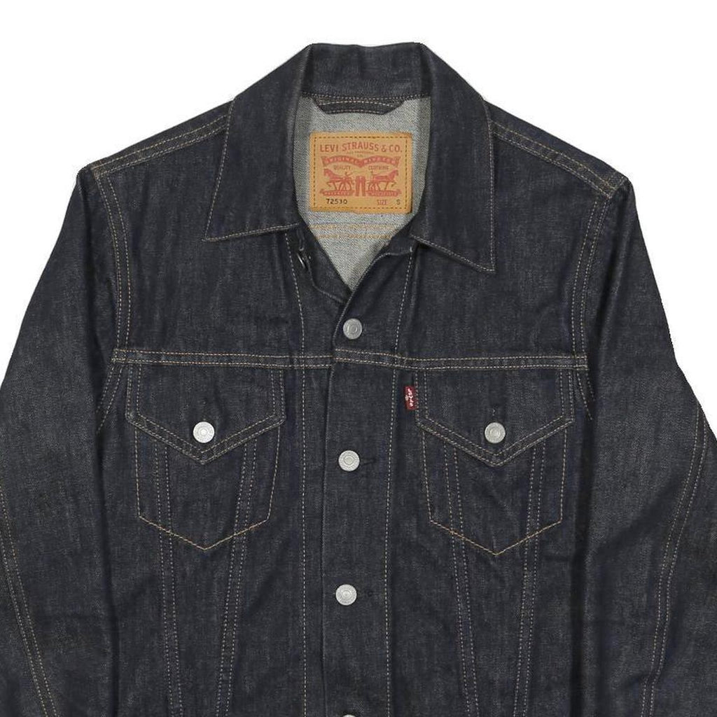LEVI'S Mens Blue Denim Jacket S Cotton Button Front Classic Fit