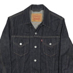 LEVI'S Mens Blue Denim Jacket S Cotton Button Front Classic Fit
