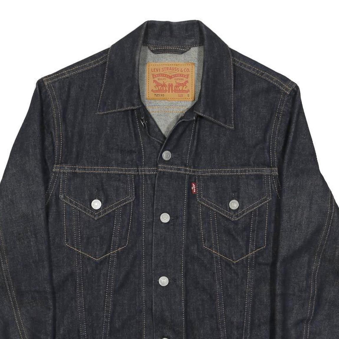 LEVI'S Mens Blue Denim Jacket S Cotton Button Front Classic Fit