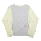 ATHLET Womens Grey & Cream Sweatshirt Crew Neck S Cotton Blend Pullover Casual