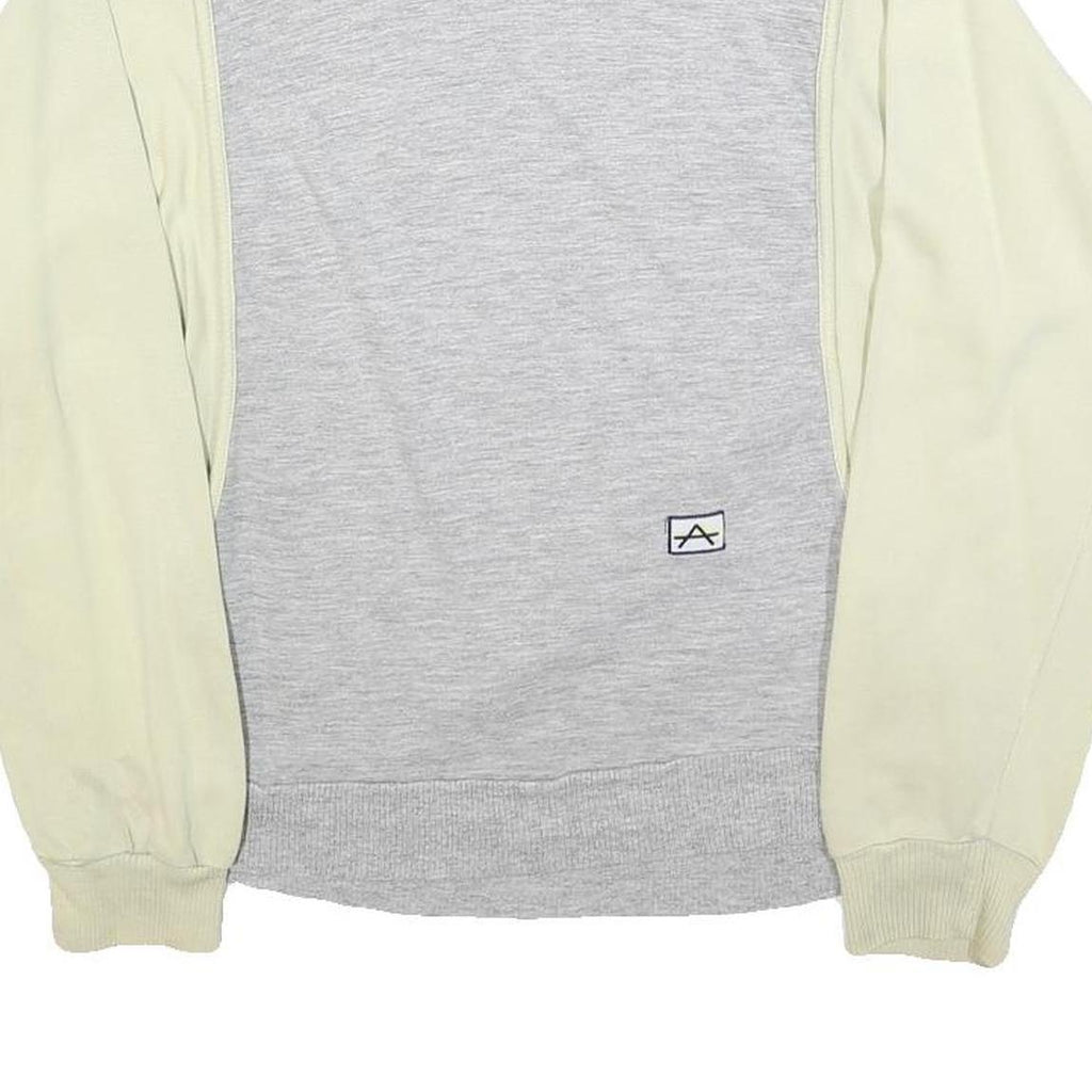 ATHLET Womens Grey & Cream Sweatshirt Crew Neck S Cotton Blend Pullover Casual