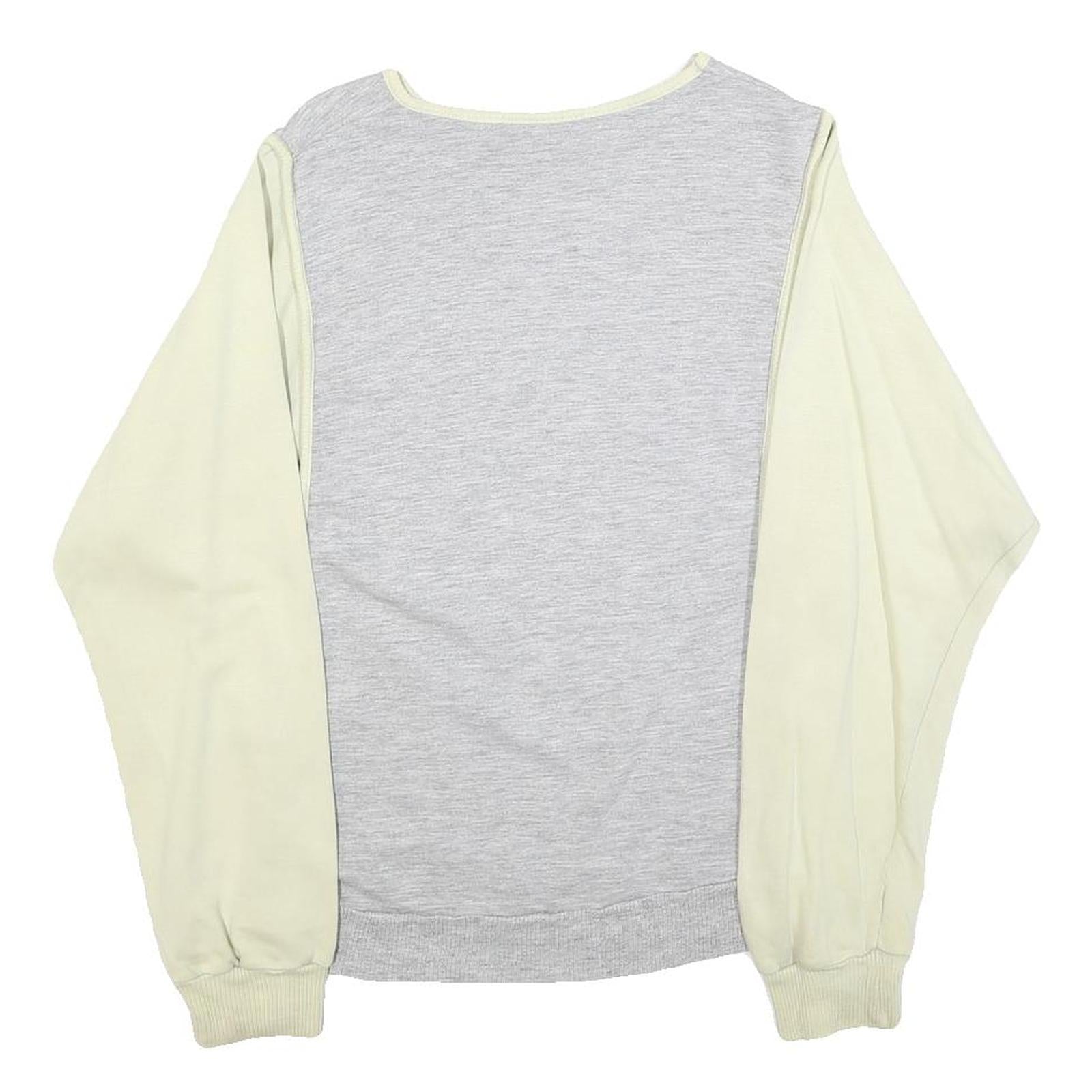 ATHLET Womens Grey & Cream Sweatshirt Crew Neck S Cotton Blend Pullover Casual