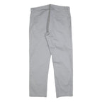 CALVIN KLEIN Mens Cotton Blend Grey Slim Straight Trousers W34 L30 Stylish