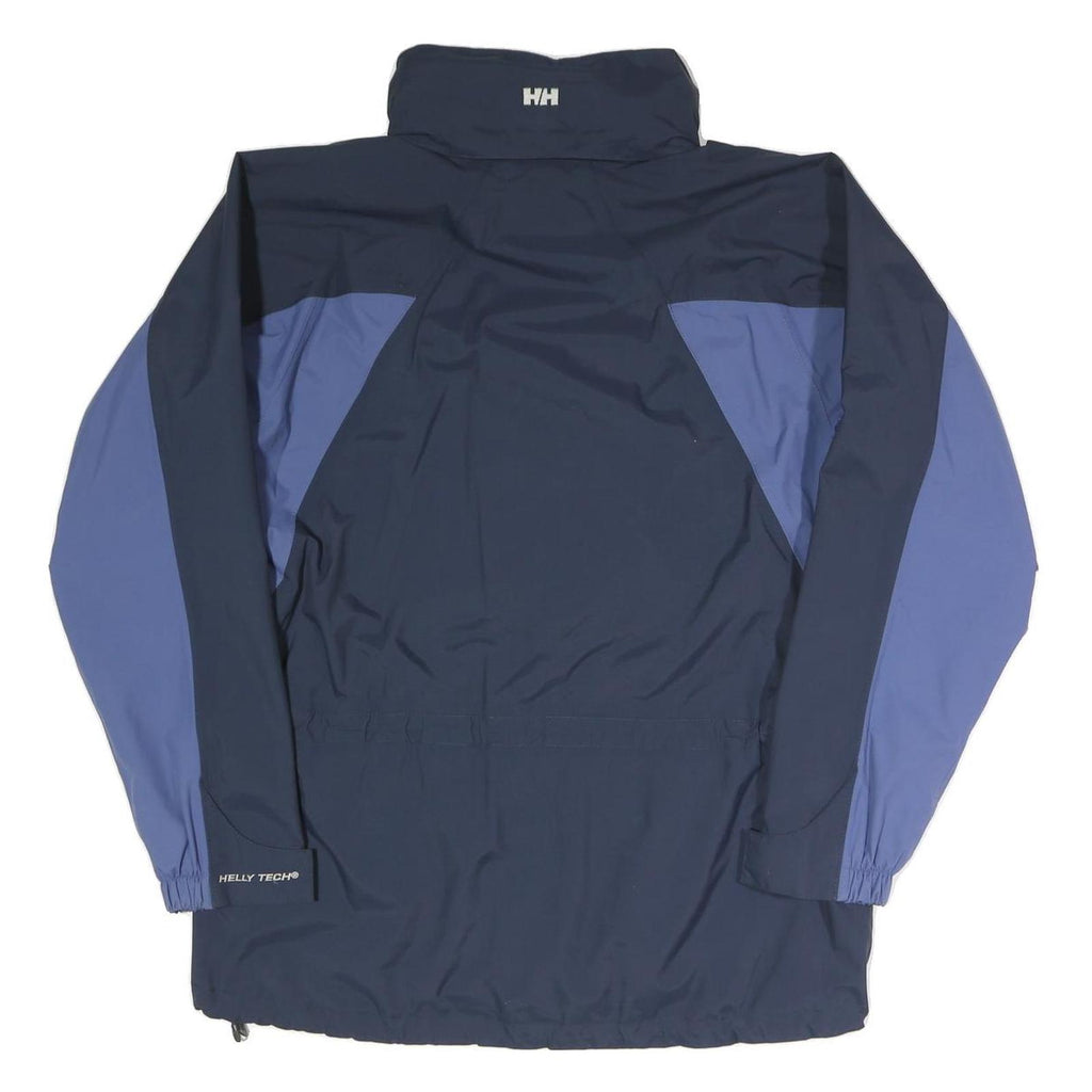 HELLY HANSEN Womens Navy Blue Outdoor Jacket M Polyester Blend Zip Pattern