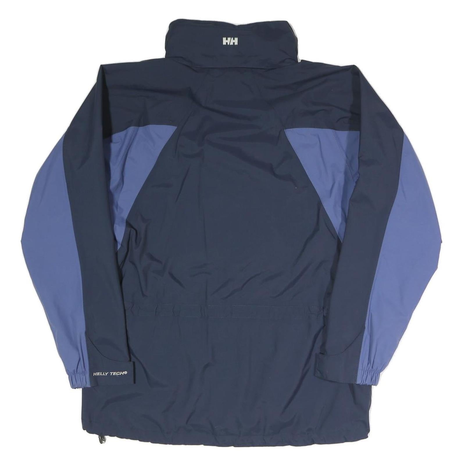 HELLY HANSEN Womens Navy Blue Outdoor Jacket M Polyester Blend Zip Pattern