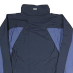 HELLY HANSEN Womens Navy Blue Outdoor Jacket M Polyester Blend Zip Pattern