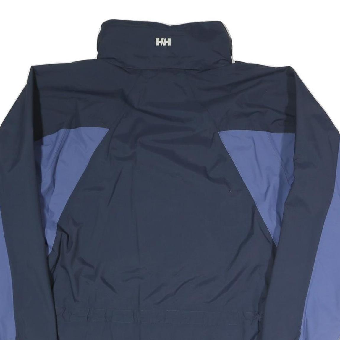 HELLY HANSEN Womens Navy Blue Outdoor Jacket M Polyester Blend Zip Pattern