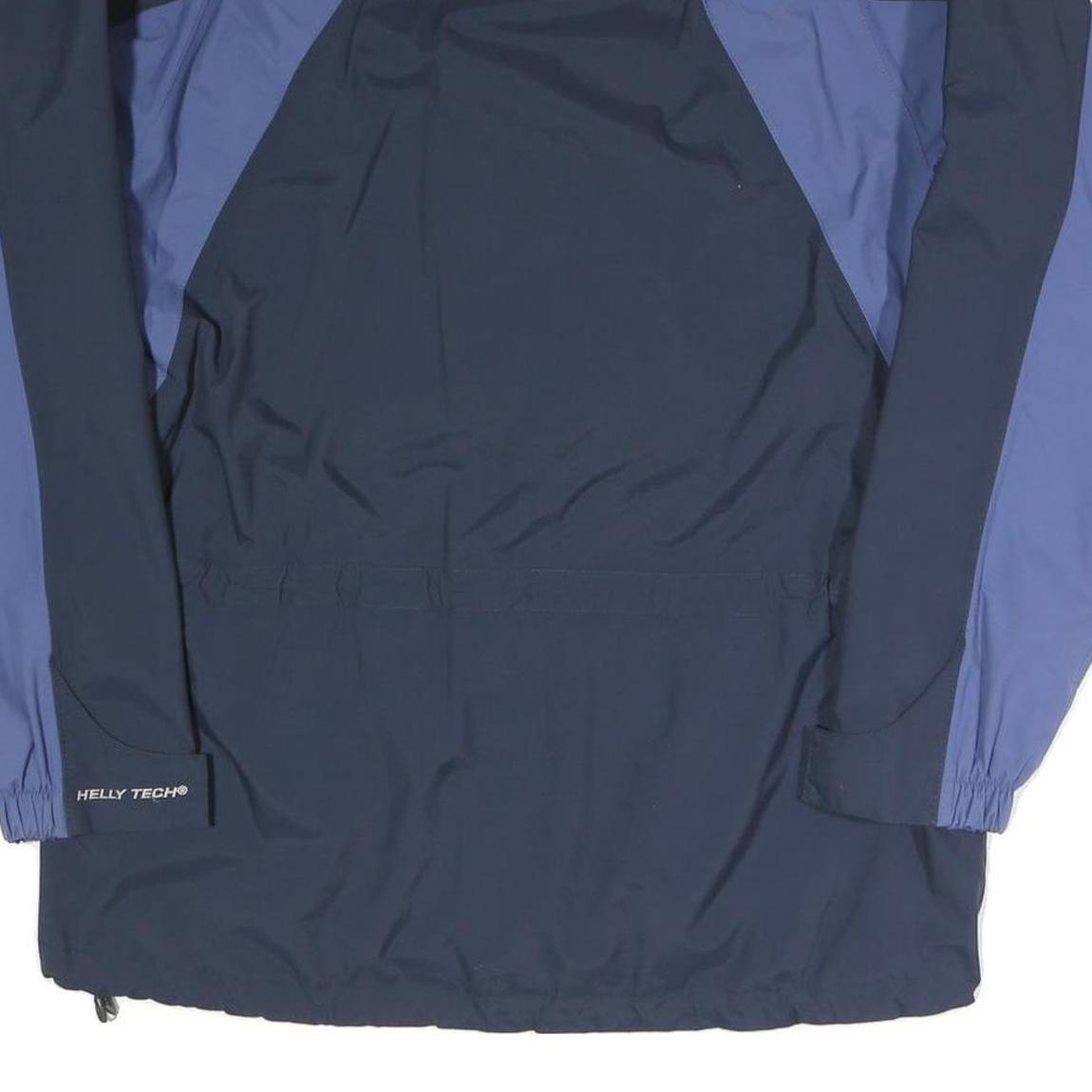 HELLY HANSEN Womens Navy Blue Outdoor Jacket M Polyester Blend Zip Pattern