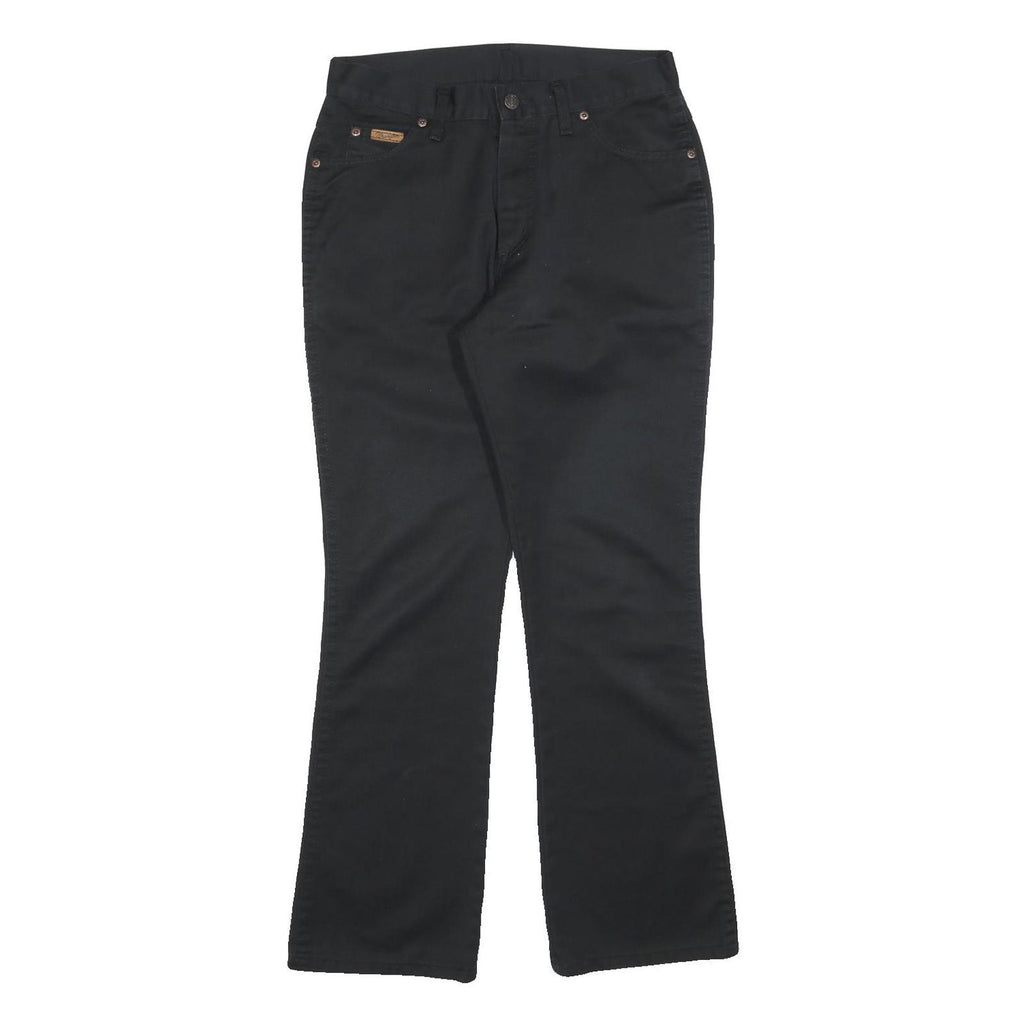 WRANGLER Womens Black Cotton Blend Regular Bootcut Trousers W31 L30 Stylish