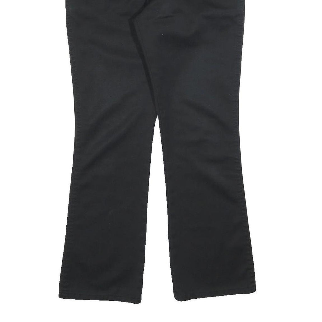 WRANGLER Womens Black Cotton Blend Regular Bootcut Trousers W31 L30 Stylish