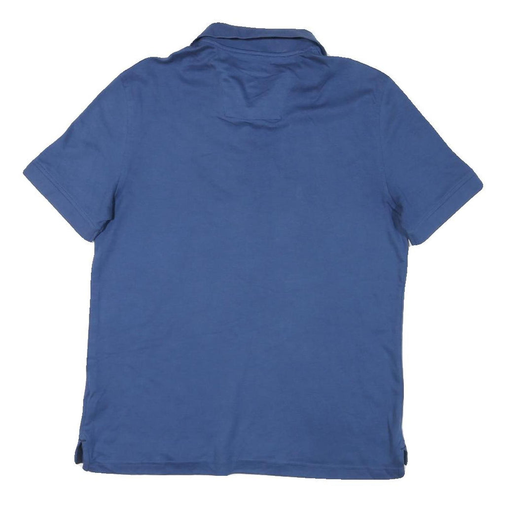 NAUTICA Mens Blue Short Sleeve Plain S Cotton Blend Casual Polo Shirt
