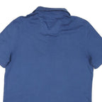 NAUTICA Mens Blue Short Sleeve Plain S Cotton Blend Casual Polo Shirt