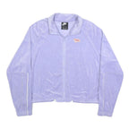 NIKE Womens Lilac Cotton Blend Zip Jacket L Casual Sportswear Lightweight