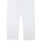 LEE COOPER Mens Cotton Blend White Regular Straight Trousers W33 L28 Zip Closure