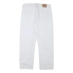 LEE COOPER Mens Cotton Blend White Regular Straight Trousers W33 L28 Zip Closure
