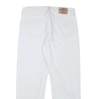 LEE COOPER Mens Cotton Blend White Regular Straight Trousers W33 L28 Zip Closure