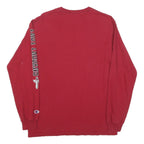 CHAMPION Mens Red Troy Long Sleeve Crew Neck Graphic T-Shirt M Cotton Blend