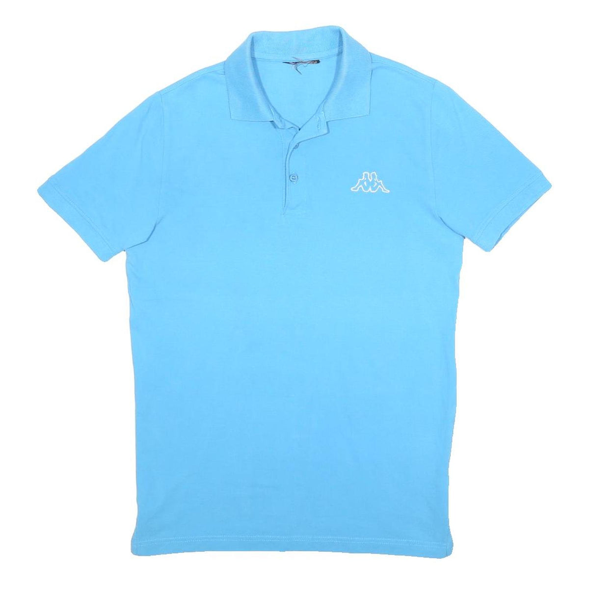 KAPPA Mens Blue Short Sleeve Plain S Polo Shirt Cotton Blend Casual