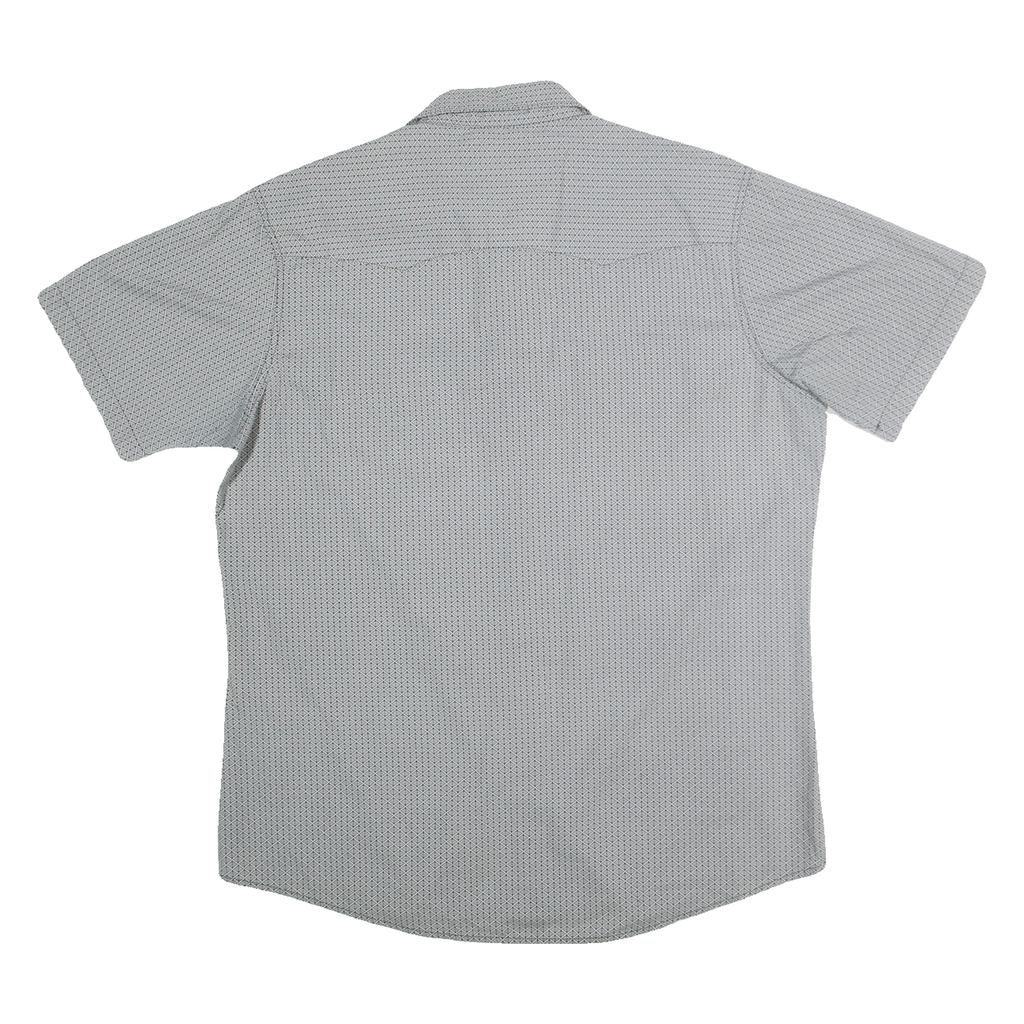 WRANGLER Mens Grey Cotton Blend Short Sleeve Shirt XL Casual Wear