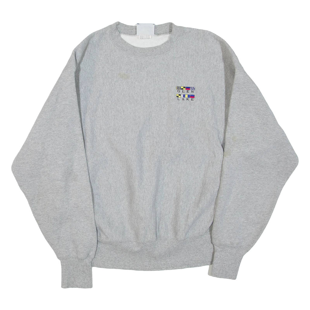 LEE Glen Lake Mens Sweatshirt Grey Crew Neck USA L