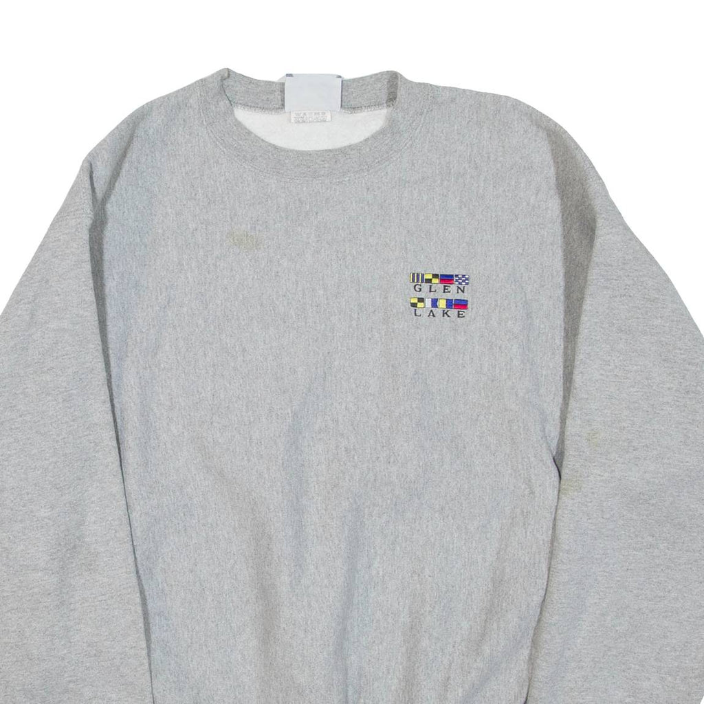 LEE Glen Lake Mens Sweatshirt Grey Crew Neck USA L
