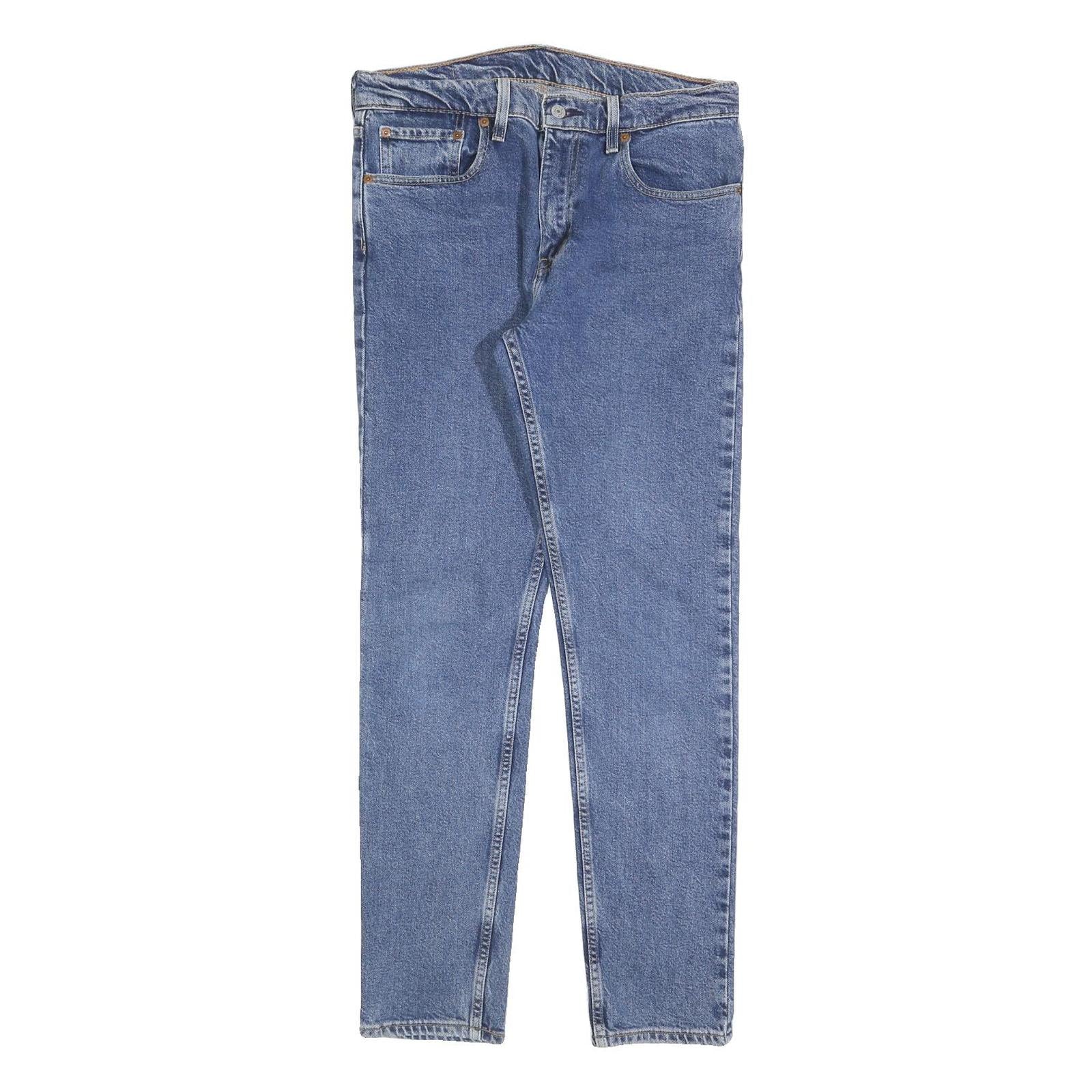 LEVI'S 512 Tapered Mens Jeans Blue Slim Denim Medium W32 L32 Zip Closure
