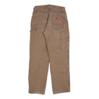 DICKIES Mens Cotton Blend Brown Regular Straight Trousers W30 L30 Workwear
