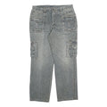MARZO Mens Relaxed Cargo Denim Jeans Blue W36 L32 Utility Casual Zip