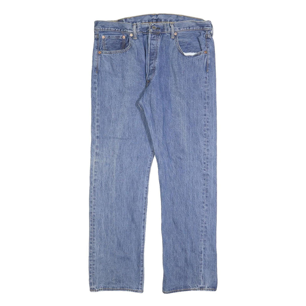 LEVI'S 501 Mens Jeans Blue Regular Straight Denim Medium W38 L32 Classic Fit