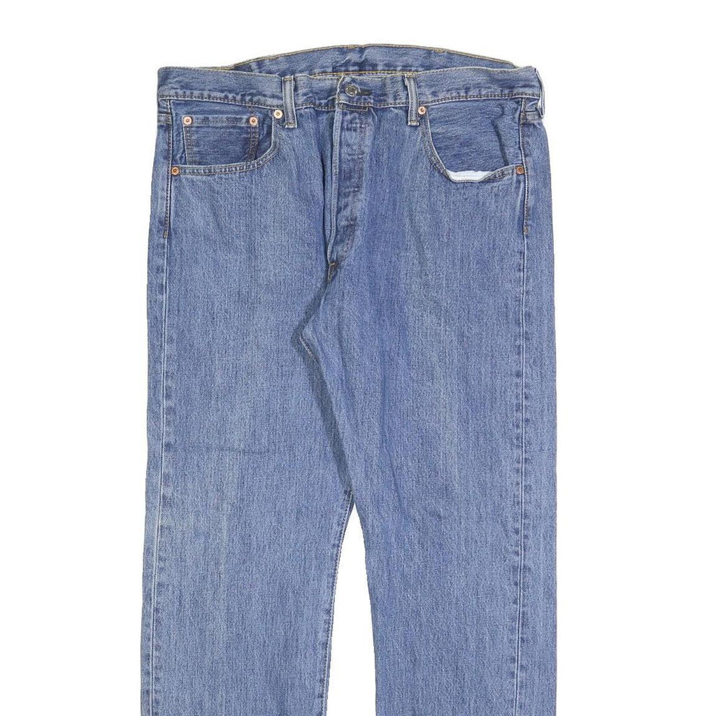LEVI'S 501 Mens Jeans Blue Regular Straight Denim Medium W38 L32 Classic Fit