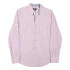 HUGO BOSS Mens Pink & White Pinstripe Shirt S Smart Casual Button Down Cotton