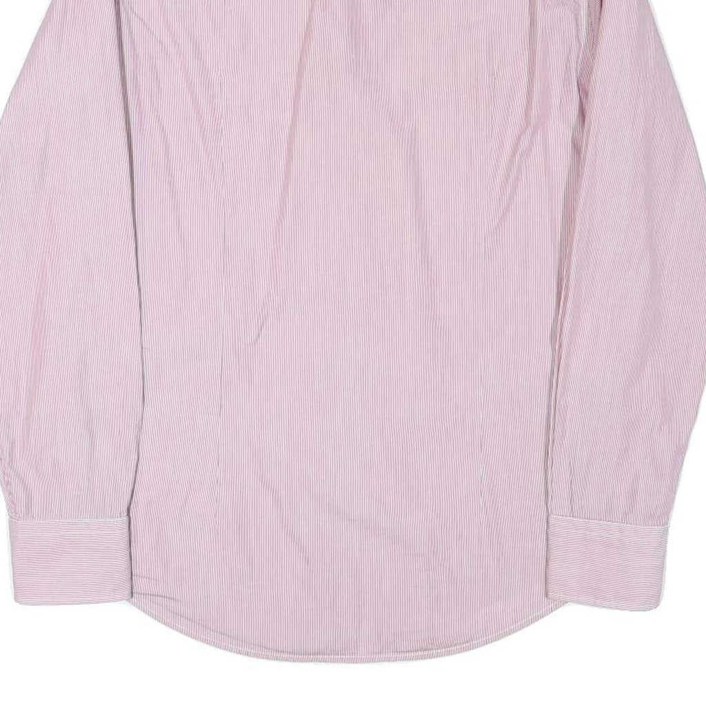 HUGO BOSS Mens Pink & White Pinstripe Shirt S Smart Casual Button Down Cotton