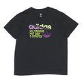 ADIDAS Mens Black Graphic T-Shirt XL Short Sleeve Crew Neck Cotton Blend