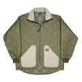 HELLY HANSEN Mens Green Beige Quilted Jacket XL Polyamide Outdoor Warm Zip