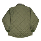 HELLY HANSEN Mens Green Beige Quilted Jacket XL Polyamide Outdoor Warm Zip