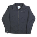 COLUMBIA Mens Black Outdoor Jacket M Polyester Blend Zip Plain Lightweight