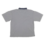TOMMY HILFIGER Mens Blue & White Striped Polo Shirt XL Casual Classic Fit